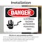 Signmission Electrical Hazard Authorized Personnel Only Danger Sign, Vinyl Decal, 10in W x 7in L, 2PK OS-2PACK-DS-D-710-L-1197 - alternate 5